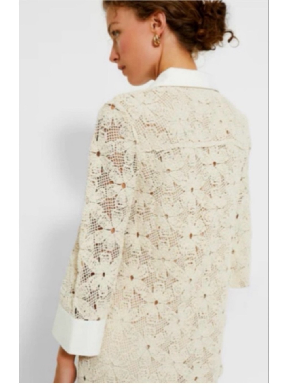 NWT Tuckernuck Tan Crochet Collier Mini Dress XL - Picture 5 of 8